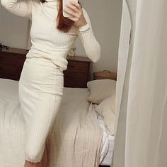 Incredible Handmade Knit Ribbed Set In Ivory. Turtleneck And Skirt Come Together. A Couple Minor Stains Turtleneck And Skirt, Ivory Turtleneck, Ribbed Set, Handmade Knit, Sweater Set, Handmade Knitting, Come Together, Ivory Color, A Couple