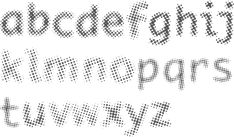 some type of font that is made out of dots