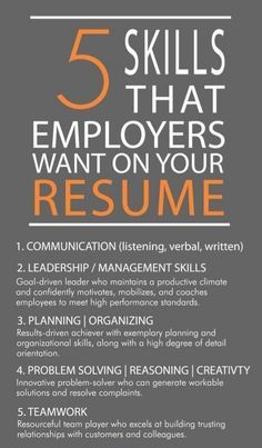 the five skills that employees want on their resume are great for any job or career