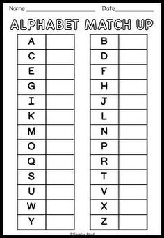 the alphabet match up worksheet