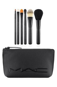 Adding this MAC basic brush kit to the beauty collection! Shopping Addict, Travel Brush, Shading Brush, Pencil Brush, Angled Brush, Latest Makeup, Contour Brush, Cosmetics Bag, Mac Makeup