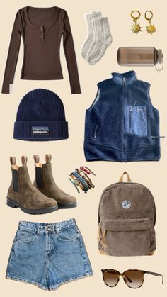 follow me for more outfits! Hiking Outfits Summer, Trail Outfits, Granola Outfits, Walking Outfit, Surfergirl Style, Outfit Outdoor, Outdoor Outfits, Cute Hiking Outfit, Hiking Outfits