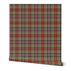 a green and red plaid wallpaper