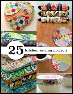 the 25 kitchen sewing projects are on display