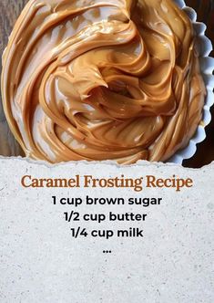 caramel frosting recipe for brown sugar cupcakes