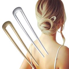 PRICES MAY VARY. 【Features】: Simple and practical design, and easy to use, brief and elegant U shape hairpin stick, 100% brand new and high quality 【Material】: High-quality alloy material with durable and long-lasting use, Inlaid with natural pearls, reflect light and gleam in the lights. Use these hairpins at various parties to make you look more charming 【Function】: Hold your hair tightly and non-slip; these hair barrettes look very elegant and pretty because of their high-quality materials. T Pin Hairstyle, French Hair Pin, Hair Accessories Bun, U Shaped Hair, Peinados Recogidos, Hair Accessories Clips, Bride Hair Accessories, French Hair, Stil Elegant