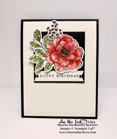 a birthday card with a flower on it