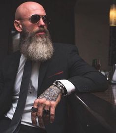 New Beard Style, Shaved Head With Beard, Beard Cuts, Bald Men With Beards, Beard Gifts, Bald Men Style, Bald With Beard, Hipster Beard