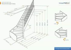 an architectural drawing shows the steps and railings for a stair case, with instructions on how to install them