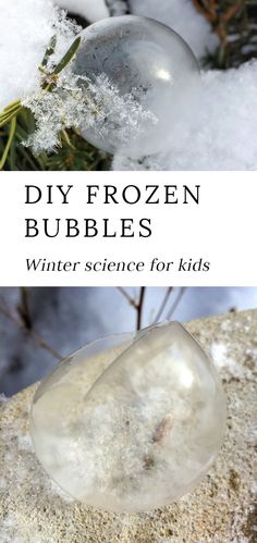 Winter Science Activities, Weather Activities For Kids, Science Magic, Winter Science Experiments, Frozen Bubbles, Bubble Recipe, Fun Winter Activities