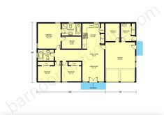 the floor plan for a two bedroom apartment with an attached bathroom and living room area