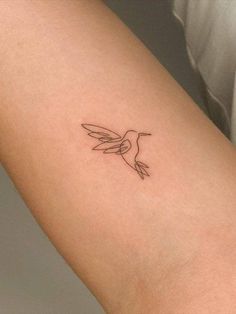 Meningful small bird tattoo Blue Jay Tattoo Small Outline, Womens Minimalist Tattoos, Phoebe Bird Tattoo, Minimalist Bird Tattoos For Women, Cool Minimalist Tattoos For Women, Cute Minimalistic Tattoos, Women’s Small Tattoos, Small Bird Tattoos For Women Arm, Religous Tattoo Simple