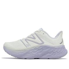 (WMNS) New Balance Fresh Foam X More v4 'White Lavender' WMORCU4 New Balance White Sneakers With Air Cushioning, New Balance White Running Shoes With Air Cushioning, White Breathable New Balance Running Shoes, White New Balance Sneakers With Arch Support, New Balance Purple Running Shoes With Cushioned Footbed, Sporty Purple New Balance Running Shoes, New Balance Purple Sneakers With Air Cushioning, New Balance White Running Shoes For Sports, White New Balance Running Shoes For Sports