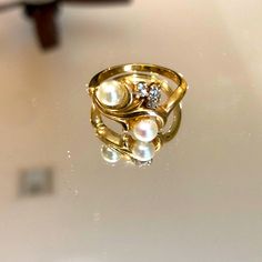 Must Have. Gold Pearl Ring, 2 Rings, Rose Ring, Ring Color, Gold Pearl, Pearl Ring, Womens Jewelry Rings, Piercings, Women Jewelry