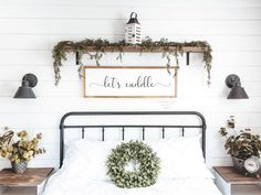 Lets Cuddle Sign | We should probably cuddle Sign | Lets Stay in Bed and Cuddle Sign | Farmhouse Style Above Bed Sign | Master Bedroom Sign Lets Stay In Bed, Decor Above Bed, Hiasan Bilik Tidur, Always Kiss Me Goodnight, You Are My Home, Above Bed Decor, Bedroom Signs, Farmhouse Bedroom Decor, Above Bed