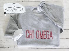 This is one of our favorite sweatshirts and perfect for any sorority and fraternity! We love the idea of matching sweatshirts! This listing features an athletic heather colored sweatshirt with your organization's name embroidered. As always, we offer customization requests (shirt color + thread color) at no additional cost! *To add additional text underneath your letters such as big, little, your chapter, etc, add this listing to your cart https://www.etsy.com/listing/250271013/shirt-add-ons-embroidery?ref=shop_home_active_2&frs=1 The process of creating your letters includes direct embroidery on the shirt with a stabilizer underneath to ensure the letters maintain their durability and quality. We take pride in our work and want you to feel proud of your letters! Sweatshirt is unisex sized Sorority Family Shirts, Letters Sorority, Sorority Sweatshirts, Sweatshirt Embroidery, Colorful Sweatshirt, Pi Phi