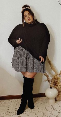 Plus Size Rocker Chic Outfits, Plus Size Rocker Chic, Long Black Cardigan Outfit, Fashion Outfits Design, Chic Outfits Fall, Plus Size Rocker, Rocker Chic Outfits, Curvy Winter Outfits, Fashion Outfits Plus Size