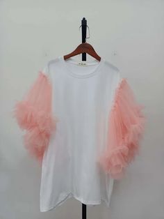 Shipping: Worldwide Express Shipping AvailableDelivery time: 7-15Days Fast ShippingReturns: Fast refund, 100% Money Back Guarantee. Fashion Crafts, Trust Fund, Pink Ruffle, Leather Texture, Women T Shirt, Cut Off, Light Pink, Witch, The 100