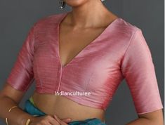 Elegant Short Sleeve Pink Blouse, Elegant Pink Short Sleeve Blouse, Traditional Pink V-neck Blouse, V-neck Blouse For Festivals, Pink V-neck Blouse Piece For Festive Occasions, Festive Pink V-neck Blouse Piece, Festive Pink Short Sleeve Blouse, Elegant Pink V-neck Blouse, Pink V-neck Blouse For Festive Occasions