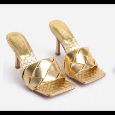 Brand New Hood Mules 4- In Heel Slip On Entry Gold Mules, Ego Shoes, Heels Online, Square Toe Heels, Shoes Brand, Spring Outfits Casual, Womens Heels, Boot Shoes Women, Shoe Brands