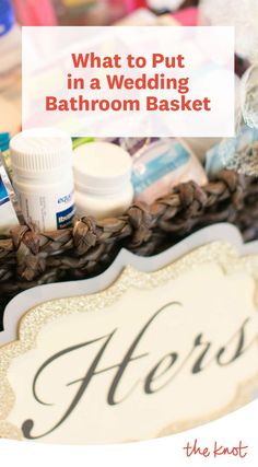 what to put in a wedding bathroom basket