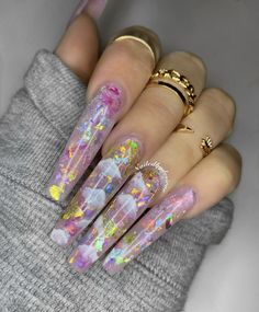 Mango Nails, Nail Decor, Sparkle Nails, Orange Nails, Long Nails