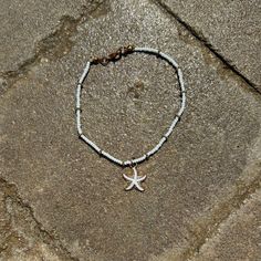 cute summer anklet Summer Anklet With Starfish Charm As Gift, Summer Bracelets With Starfish Charm, Summer Beach Anklets With Starfish Charm, Summer Strand Anklet With Starfish Charm, White Starfish Charm Anklet For Beach, Starfish Anklets For Summer Vacation, White Beach Anklets With Starfish Charm, Trendy Anklets For Beach Season Gift, Trendy Summer Anklets As A Gift