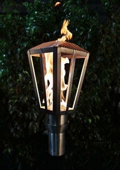 The Outdoor Plus Lantern Fire Torch / Stainless Steel + Free Cover - The Fire Pit Collection Fire Pit With Posts And Lights, Propane Tank Cover, Fire Torch, Makeup Life Hacks, Pool Areas, Lantern Head, Deck Posts, Citronella Oil, Gas Lanterns