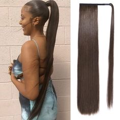 PRICES MAY VARY. Instant Length & Volume - Our long hair extensions ponytail are super versatile for endless days of hair bliss. Express yourself by effortlessly styling them in a variety of ways for any occasion! Natural & Soft - SEIKEA clip in ponytail extensions are made from premium heat-resisting synthetic fiber Hair. Silky and soft, natural appearance which feels like the human hair (Synthetic hair can't dye). Confidence Booster - The fake ponytail is super realistic and matches your own h Sleek High Ponytail Hairstyles, Dark Brown With Copper Highlights, Brown With Copper Highlights, Dark Brown With Copper, Sleek High Ponytail, Fake Ponytail, Pretty Ponytails, Clip In Ponytail Extensions, Long Ponytail