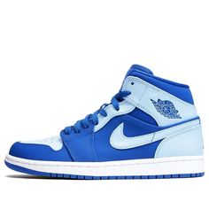 Air Jordan 1 Mid Team Royal/Ice Blue-White 554724-400 Blue Mid-top Sports Sneakers, Blue High-top Sneakers For Sports, Blue Mid-top Sneakers For Sports, Blue High-top Sports Sneakers With Branded Insole, Blue High-top Sneakers With Boost Midsole For Streetwear, Casual Blue Basketball Shoes For Sports, Blue High-top Sporty Sneakers For Sports, Sporty Blue High-top Sneakers For Sports, Casual Blue Basketball Shoes With Boost Midsole