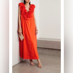 Perfect Condition. Size Small But Runs Big So Got Fabric Taken In On The Sides Orange Evening Dresses, Mara Hoffman, Orange Red, Color Orange, Womens Dresses, Orange, Red, Fabric, Dresses