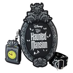 Loungefly Haunted Mansion Sign Crossbody Bag With Coin Pouch Halloween Plaque, Dark Features, Haunted Mansion Halloween, Plaque Design, The Haunted Mansion, Disney Haunted Mansion, Hauntingly Beautiful