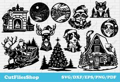 Christmas SVG, Santa sleigh svg, Christmas SVG Bundle, Christmas For Cricut, Christmas decor dxf for laser cut, Christmas animals, Christmas dog svg, Christmas house svg, santa claus svg, Christmas town svg, Christmas cat svg, Christmas Train svg, Christmas deer svg, Christmas tree svg, Free Christmas svg bundle, Dxf decor christmas free, t-shirt Christmas, christmas gifts Christmas Svg Files Free Shirts, Metal And Wood Decor, Cricut Christmas Decor, Christmas Svg Files Free, Sticker Making, Cricut Christmas Ideas, Laser Engraved Ideas, Cricut Christmas, Laser Cut Patterns