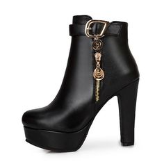 Category:Boots; Upper Materials:PU; Embellishment:Buckle; Heel Type:High Heel; Actual Heel Height:2.36; Gender:Women's; Toe Shape:Round Toe; Type:Booties Ankle Boots; Style:Business,Classic; Heel Height(inch):>5; Boot Shaft:Booties / Ankle Boots; Occasion:Daily,Office; Closure Type:Zipper; Pattern:Solid Colored; Shipping Weight:0.983; Listing Date:10/20/2020; Production mode:Self-produce; 2022 Trends:Heel Boots; Foot Length:; Size chart date source:Provided by Supplier.; Special selected product Cheap Ankle Boots, Red Booties, Boots For Short Women, Block Heel Ankle Boots, Super High Heels, Buckle Boots, Platform Ankle Boots, Womens Boots Ankle, Short Boots