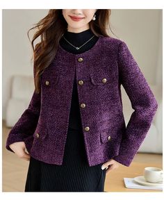 French High Quality Women's Luxury Tweed Jacket on Luulla Pinterest Pretty, Luxury Jacket, Coat Suit, Elegant Office, Pin Pin, Tweed Fabric, Modern Trend, Suits Coats, International Fashion