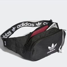 Dimensions: 2" X 14" X 4.5" Volume: 2.25 L Shell And Lining: 100% Recycled Polyester Plain Weave Two Zip Compartments Primegreen Adidas Belt Bag, Adidas Duffle Bag, Adidas Backpack, Adidas Bags, Fanny Bag, Sports Bags Gym, Black Travel, Insulated Lunch Bags, Pink Adidas