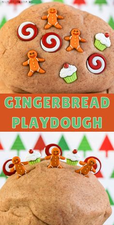 gingerbread playdough recipe for kids to make with the doughnuts and frosting