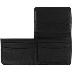 LEEGIN Wallet Silver Creek Men's Las Flores Tooled Black Leather Bi-Fold Wallet E80143 American West, Fold Wallet, Leather Style, Leather Fashion, Card Slots, Slots, Black Leather