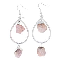 KALIFANO Silvertone Gemstone Drop Earrings  Up your style game when you accessorize with these fun gemstone earrings. The handcrafted, silvertone earrings feature open, pear-shaped drops with gemstone nuggets dangling within and below. The result? A fun, fashionable look that's easy to dress up or down!       Approx. 3"L x 1-1/8"W     Base metal; electroplated silvertone finish     Pierced with wire backs     Silvertone, open pear-shaped drops have freeform gemstone dangling from center     Seco Silver Teardrop Chandelier Earrings With Natural Stones, Sterling Silver Teardrop Crystal Earrings With Natural Stones, Silver Gemstone Drop Chandelier Earrings, Silver Gemstone Chandelier Drop Earrings, Teardrop Sterling Silver Crystal Earrings With Natural Stones, Silver Drop Earrings With Natural Stones, Silver Dangle Teardrop Earrings With Natural Stones, Sterling Silver Natural Stones Teardrop Earrings, Silver Crystal Dangle Earrings With Natural Stones