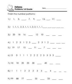 a worksheet with numbers and place value for the first grade students to use