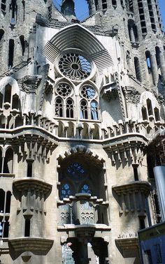 an ornate building with many windows and balconies