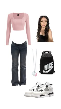 jordan 4, nike backpack, tiffany and co necklace Jordan 4 Nike, Mexico Wallpaper, Cute Aesthetic Outfits, Nike Backpack, Latina Outfits, Tiffany And Co Necklace, Latina Outfit, Latina Fashion Outfits, Latina Fashion