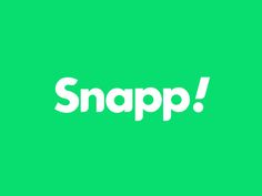 the words snapp on a green background