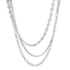 C&B Multi Chain Triple Layer Necklace - Our Multi Chain Triple Layer Necklace, boasting a 21" length and a 3" extender, offers a dynamic fu Triple Layer Necklace, Nickel Free Jewelry, Layer Necklace, Information Design, Trim Detail, Layered Necklaces, On Sale, Chain