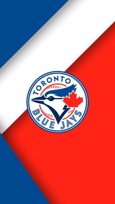 the toronto bluejays logo on a red, white and blue background