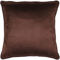 a brown pillow on a white background