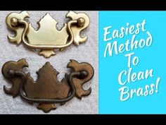 an image of some metal items with the words easy method to clean brasss on it