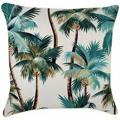 Cushion Cover-With Piping-Palm Trees Natural-60cm x 60cm