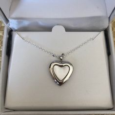 Nwt, Never Worn. There Is What Appears To Be Slight Tarnishing On Top Of Heart And Back Of Heart. Silver Heart Locket Necklace, Wishlist Accessories, Braided Heart, Ballet Necklace, Camo Heart, Silver Heart Locket, Ribbon Choker Necklace, Gemstone Choker Necklace, Blue Stone Pendant