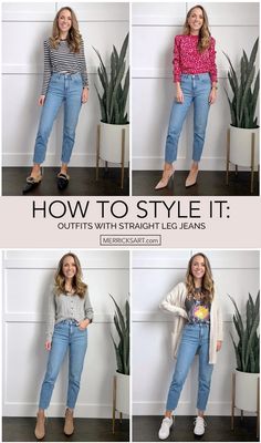 Ankle Jeans Outfit, Straight Jeans Outfit, High Waisted Jeans Outfit, Straight Leg Jeans Outfits, Legs Outfit, Outfits Con Jeans, Jeans Outfit Winter, Jeans Outfit Fall, Outfits Jeans